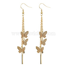 Butterfly Brass Dangel Earrings, Chains Tassel Earrings