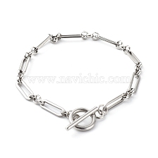 304 Stainless Steel Figaro Chain Bracelets, Stainless Steel Color, 7-1/2 inch(19.2cm)