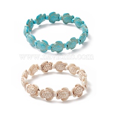 Dyed Synthetic Sea Turtle Beaded Stretch Bracelets for Women