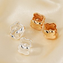 Summer Clover Minimalist Studs Copper Colorful Fashion Earrings Women.