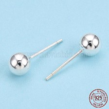 925 Sterling Silver Round Ball Stud Earrings