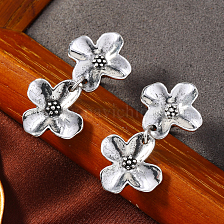 Vintage Four-leaf Clover Flower Earrings