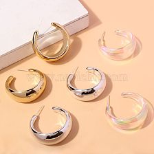 1 Pair Cute Simple Style C Shape Plastic Ear Studs