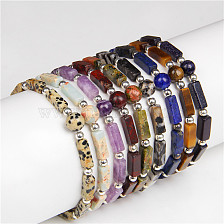 Natural Amethyst Tiger Eye Rectangle Bracelet Women Simple Fashion Hand String.