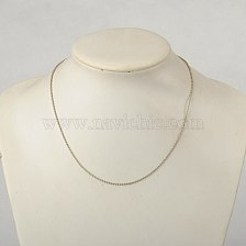 Iron Necklace Making, Iron Ball Bead Chains with Iron Bead Tips and Brass Spring Ring Clasps, 18 inch 