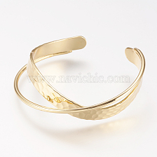 Brass Cuff Bangle, Real 18K Gold Plated