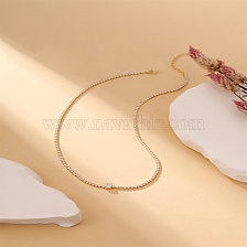 Fashionable Copper Necklace with Zirconia Stones for Daily Wear